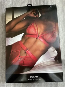 Ann Summers - ZORAH - CROTCHLESS SET Size Medium 12-14 - New In Box RRP£28 - Picture 1 of 10