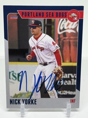 2023 Nick Yorke MiLB Rookie Minor League Portland #34 SIGNED Pittsburgh Pirates - Image 1 of 2