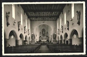 Teublitz /Opf., Ansichtskarte, Katholische Pfarrkirche, Innenansicht  - Picture 1 of 2