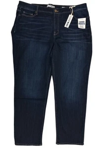 Code Bleu 22WS Jeans Short Chelsea Straight Blue Luxe Classic Rise Tummy Panel - Picture 1 of 5