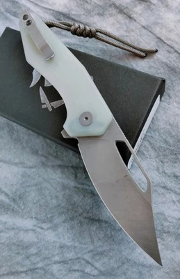 Damned Designs Hades Jade G10 154CM Liner Lock Knife - Image 1 of 4