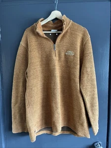 Mens 'Weird Fish' Macaroni Knit 1/4 Zip Jumper.Burnt Orange. Size XL (48" Chest) - Picture 1 of 5