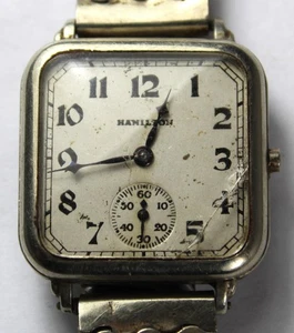 1929 Hamilton 987 17j 6/0s 14k Gold Filled Art Deco Watch - Parts/Repair - Picture 1 of 5