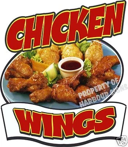 Calcomanía de vinilo de 12" concesión restaurante camión de comida para camión de comida de búfalo para alitas de pollo - Imagen 1 de 3