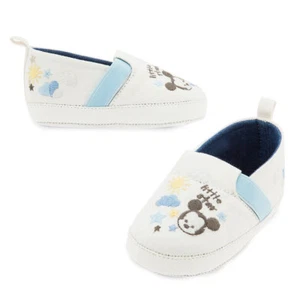 Disney Store Mickey Mouse Cuna Bordada Bebé Zapatos Talla 12 18 24 Meses - Imagen 1 de 2