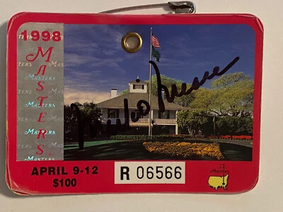 MARK O'MEARA SIGNED 1998 MASTERS GOLF BADGE AUTOGRAPH COA Psa - Image 1 of 4