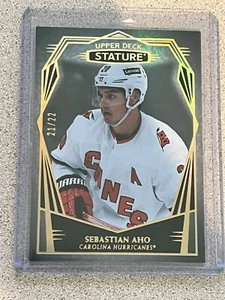 Sebastian Aho Stature Design/Photo Variant /22 2022-23 Upper Deck #32 - Picture 1 of 2