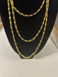 Unique Gold Toned Chain Long 46 Inches For Layering - Picture 1 of 5