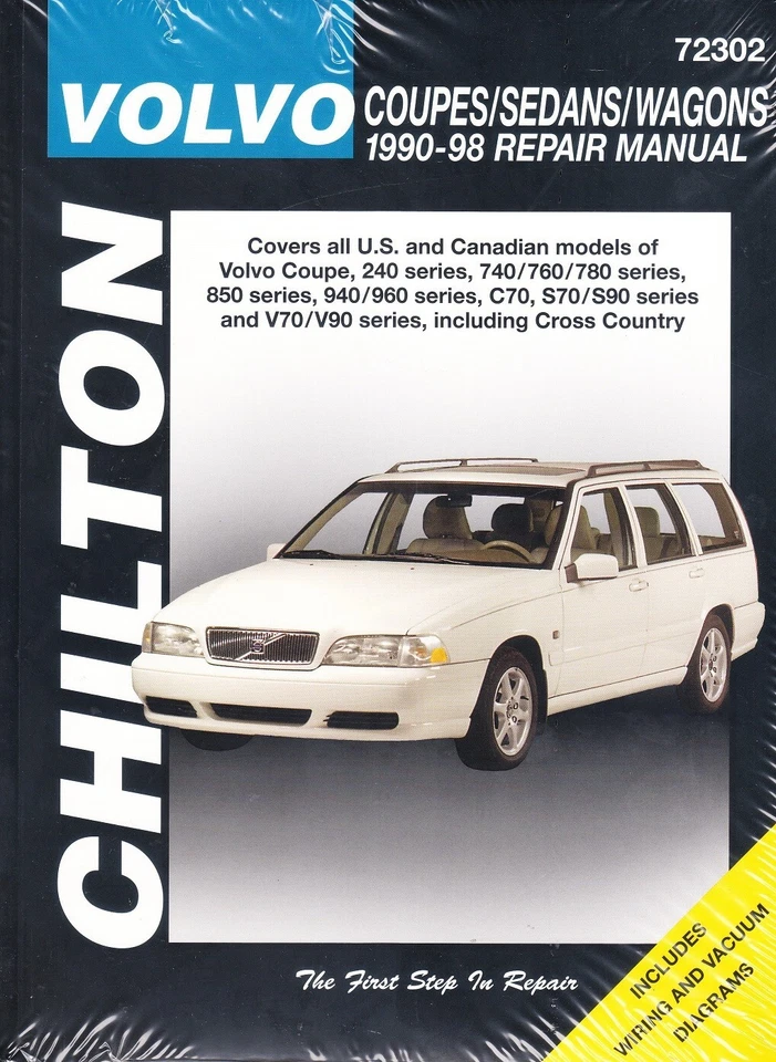 1990-1998 Volvo Coupes, Sedans, Wagons Chiltons Repair Service Shop Manual 90955 - Image 1 of 1