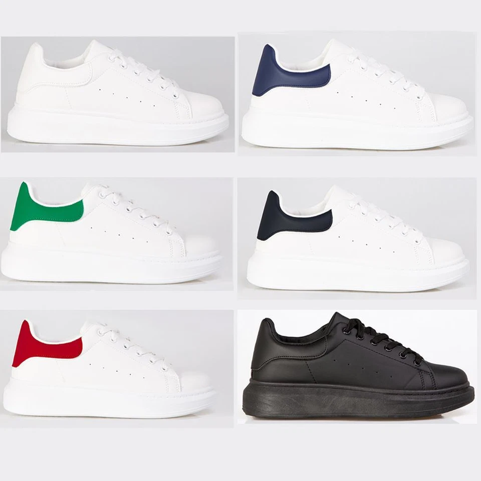 Mens Oversized Sole Lace Up Low Top Sneakers Fashion Trainers Design Shoes - Image 1 of 1