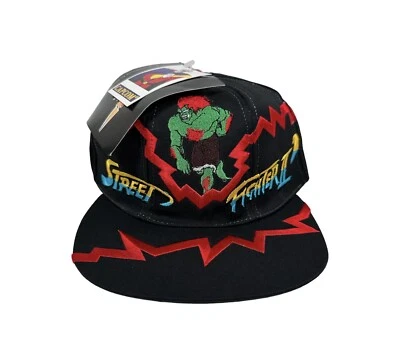 Street Fighter II Vintage Blanka Capcon Bruno Mario Jagged Edge Graffiti Sombrero Nuevo con Etiquetas Foto 1 de 4