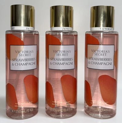 3 VICTORIA'S SECRET Strawberry & Champagne Fragrance Mist 8.4 fl oz - image 1 of 2