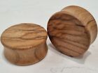 Pair Driftwood Double Flared Wood Ear Plugs Tunnel Stretcher Taper 8-25mm