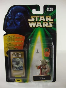 STAR WARS POTF YODA EPISODE 1 FLASHBACK PHOTO GREEN CARDED FIGURE NEW - Picture 1 of 5