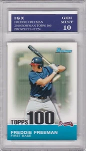 FREDDIE FREEMAN ROOKIE CARD 2010 Topps BRAVES BASEBALL $$ RC Graded GEM MINT 10! - Picture 1 of 1