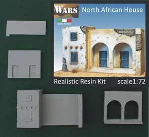 WARS 2-72 Casa Nord Africa kit resina diorama war WW2 North African House 1:72 - Foto 1 di 1