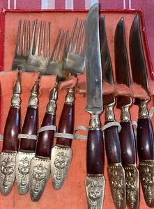 8 STÜCK SET SAMRAN THAILAND BESTECK - 4 Gabeln und 4 Messer - Bild 1 von 6