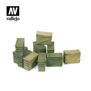 (VALSC221) - Vallejo Scenics - 1:35 Large Ammo Boxes 12.7mm - Picture 1 of 1