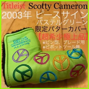 Limited Excellent 2003 Peace Sign Green Putter Cover Titleist Scotty Cameron - Picture 1 of 10