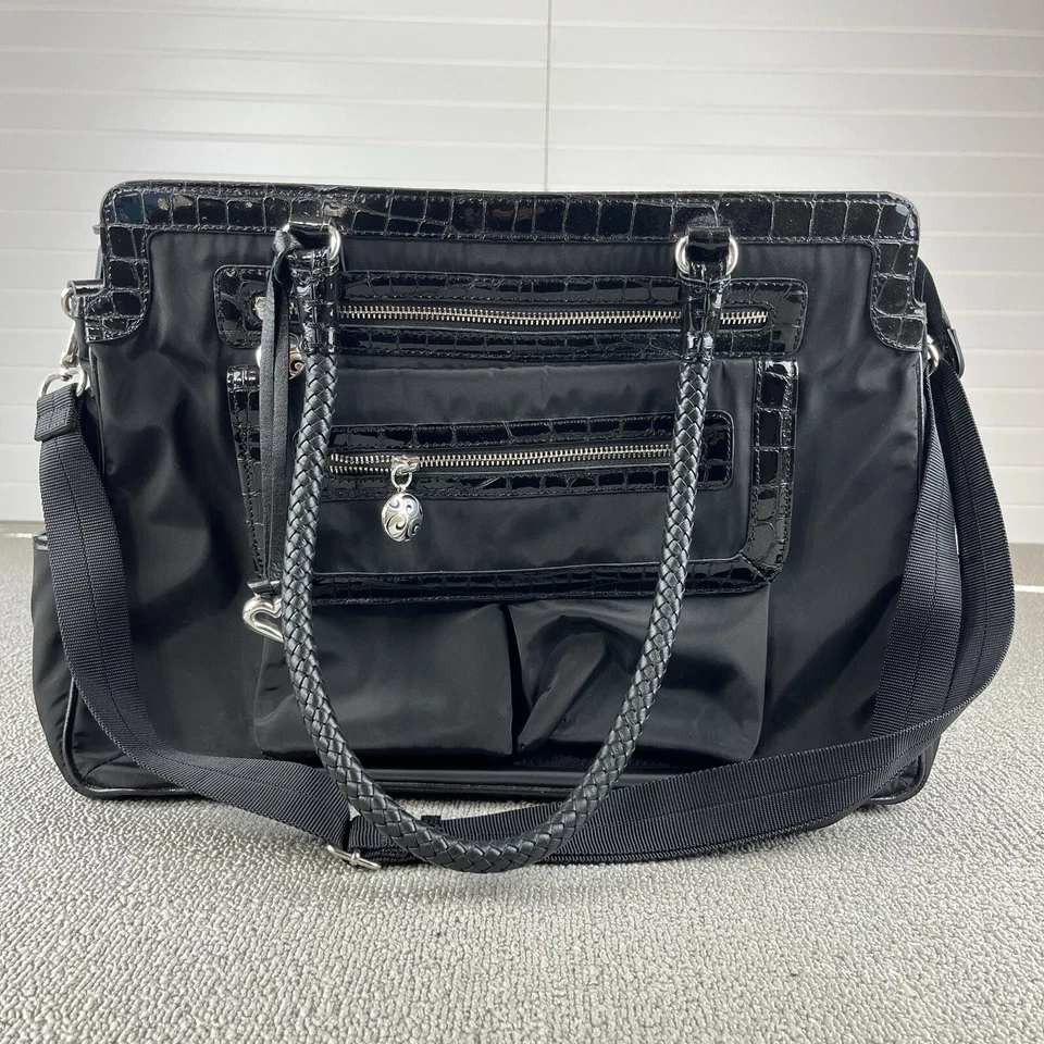 Bolso de Mano Inteligente Brighton Maxwell Maletín Técnico Bolso de Mano Cuero Nylon ¡COMO NUEVO! Foto 1 de 4