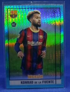 Konrad De La Fuente 2020-21 Topps Merlin Chrome UEFA Aqua Prism Refractor #30 - Picture 1 of 5