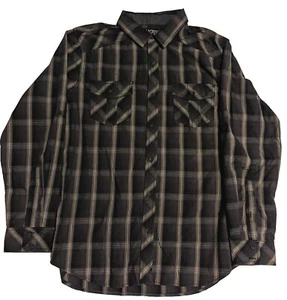 Machine Clothing Company Mens Size Large Long Sleeve Button Down Shirt Black - Picture 1 of 8