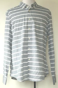 NUEVO SIN ETIQUETAS Camisa Goodfellow & Co. Gris a Rayas Northrop Calce Ajustado Botones L/S XXL - Imagen 1 de 3