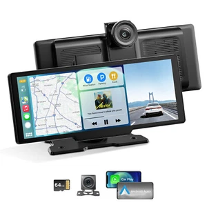 WiFi Stereo 4K+1080P ADAS Touch Screen Android Carplay Dash Cam Camera 10.26"GPS - Picture 1 of 15