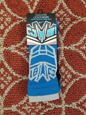 NIKE VAPOR CREW SOCK Calvin Johnson MEGATRON CJ81 Detroit Lions Transformers Lrg - Image 1 of 4
