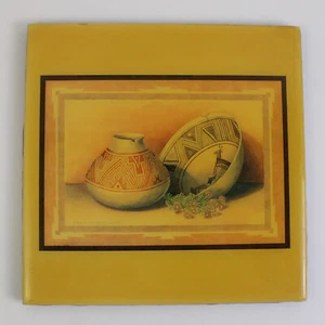 Karen Brueggemann dekorative Keramik Kunst Fliese 8"x8" freistehend mit Staffelei - Bild 1 von 5
