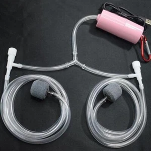 Mini acquario pompa ossigeno USB pietra aria pompa aria muta aeratore per acquario nuovo - Foto 1 di 22