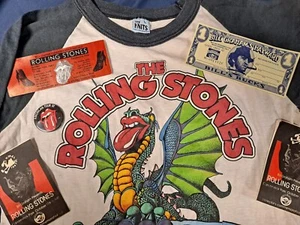 Vintage 1981 The Rolling Stones Concert Shirt "SOLD OUT" Dragon Tour XL Baseball - Picture 1 of 12