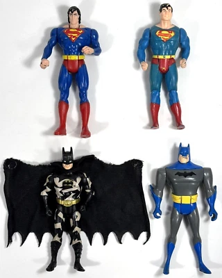 Vintage Batman & Superman Action Superhero Figures Lot of 4 (1984-1998) DC COMIC - Image 1 of 4