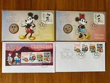 Disney 100 years of Wonder - 2023 PNC $1 commiserative coin x2 and FDC's x2