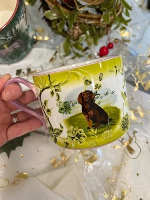 Новый Anthropologie Portobello указатель кружка керамики животных цветочный новый в коробке - Изображение 1 из 4