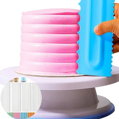 Peine de fondant para decoración de pasteles raspador más suave herramienta de corte de glaseado para hornear Foto 1 de 4