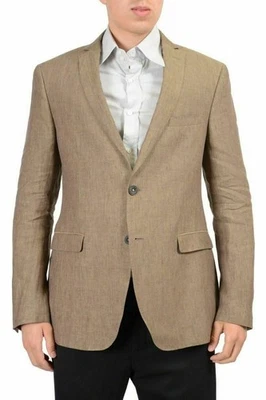 Etro Brown Two Button 100% Linen Blazer Size US 42 IT 52 - Image 1 of 4