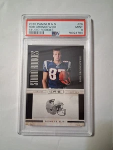 2010 Panini R & S ROB GRONKOWSKI Studio Rookies #26 Patriots PSA MINT 9 - Picture 1 of 2