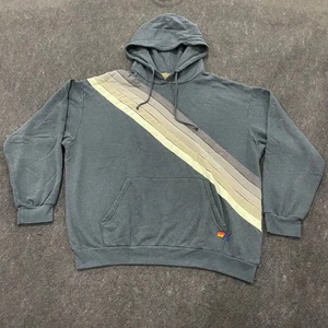 AVIATOR NATION Cross Stripe Hoodie Women's Size L Charcoal/ Charcoal - Picture 1 of 8