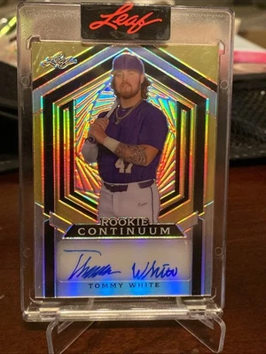 Tommy White 2023 Leaf Rookie Continuum Autograph Auto /139 LSU Geaux Tigers A’s - Image 1 of 2