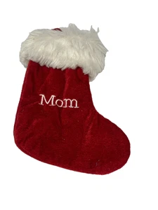 mini small red white christmas stocking family member MOM - Picture 1 of 3
