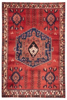 Traditional Vintage Hand-Knotted Oriental Carpet 5'5" x 8'0" Wool Area Rug - Image 1 of 4