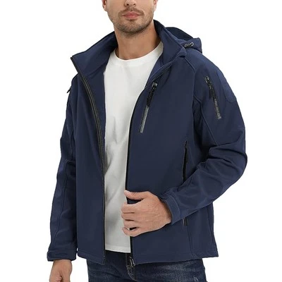 TacVasen Hooded Tactical Jacket Blue Full Zip Water-resistant Sz L Men's - Image 1 of 4