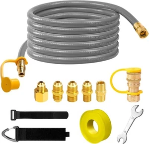 3/8" ID Natural Gas Hose, 12FT Low Pressure LPG Hose with Quick Connect, - Picture 1 of 6