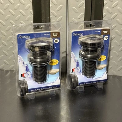 2 Keeney K820-76BRZ Universal Pulsador Baño Fregadero Drenaje Sin Desbordamiento 210 Bronce Foto 1 de 4