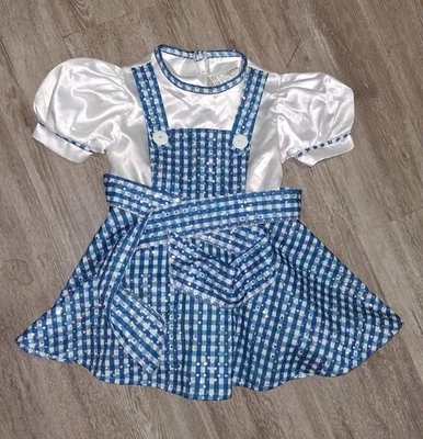 Disfraz de Dorothy del Mago de Oz talla pequeña vestido de guinga azul lentejuelas rubí’s Foto 1 de 4