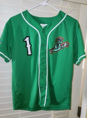 Camiseta deportiva de béisbol NORFOLK TIDES SGA verde pepsi #1 juvenil talla XL Baltimore Orioles Foto 1 de 4