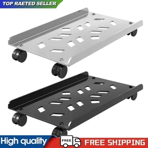 Mobile CPU Stand with Caster Wheels Steel Desktop Stand Office Desk Accessories - Afbeelding 1 van 14