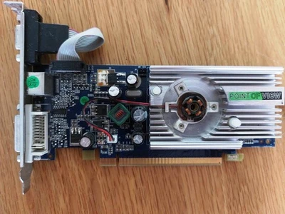 point of view gf8400g5 512mb 64 bit.vga crt dvi tv computrt pc graphic card - Image 1 of 2