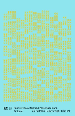 K4 O Scale Decals Pennsylvania Railroad Ex-Pullman Passenger Cars Dulux Gold #1 - Image 1 of 4
